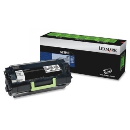 LEXMARK High Yield Toner Cartridge Laser - 25000 Page / 52D1H0E / 521HE
