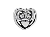 SilveRado(tm) MIB019 Sterling Silver Celtic Claddagh Bead / Charm
