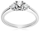 14k White or Yellow Gold 3-Stone Round Diamond Ring (1/2 cttw, J-K Color, I2-I3 Clarity)