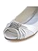 Elegantpark EP2053 Women's Peep Toe Buckle Satin Bridal Flats Wedding Shoes