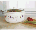Crock-Pot 5070TC-VG 7-Quart Oval-Shaped Manual Slow Cooker with Travel Bag, White