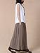 Mordenmiss Women's Casual Loose Fit Layers Wide Leg Pants Khaki, One Size