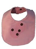 Retro Pink & Chocolate Polka Dot Baby Girl Bib