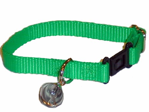 Sandia Pet Products Neon Green Ferret Collar with Bell – adjustable 4 to 8 inches