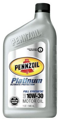 Pennzoil Platinum Oil, 10W-30 1 Qt (6 pack)