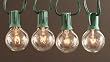Clear Globe String Lights Set of 25 G40 Bulbs Indoor / Outdoor