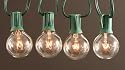 Clear Globe String Lights Set of 25 G40 Bulbs Indoor / Outdoor