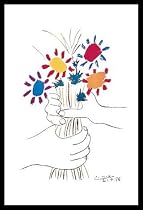 Pablo Picasso Petite Fleurs Flowers Art Framed Poster Print - 24" X 36"