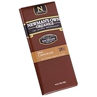 Newman's Own Organics Milk Chocolate Bar, 3.25-Ounce Bars (Pack of 12)