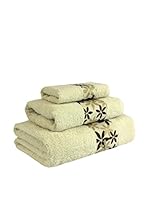 Flor De Algodón Juego De Toallas Krizan (Crema)