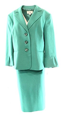 Le Suit Womens Country Club 2PC 3/4 Sleeves Skirt Suit