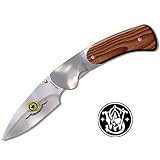 Smith & Wesson Texas Ranger Ultimate Folding Knife with Wood Handle