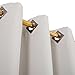 Deconovo Grommet Top Blackout Curtains Thermal Insulated Window Curtains Room Darkening Curtains for Living Room 52W x 63L Inch Light Beige 1 Pair
