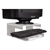 Acrylic Monitor and Keyboard Stand, 14Wx6-1/2Dx12H, Clear