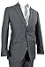 Boys Slim Suit in Gray Textured Dresswear