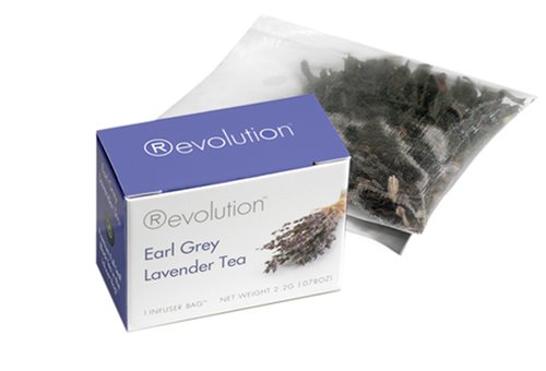 Earl Grey Lavender Tea, 30 individually packaged nylon Infuser Bags by Revolution Tea