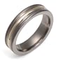 Titanium and 18k 6mm Comfort Fit Band