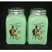 Jade Jadeite Glass Arched Salt Pepper Set Dixie