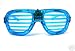 FLASHING LIGHTS SHUTTER SHADE STYLE PARTY SUNGLASSES BLUE
