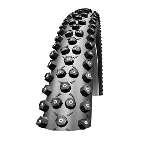 Schwalbe Ice Spiker Pro HS 379 Studded Mountain Bike Tire (26x2.1, Winter Folding, Black Skin)