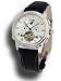 Perigaum Mens Stainless White Dial and Dual Time Zone Excalibur Watch