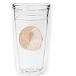 Sand Dollar 12 oz Slimline Insulated Beverage Tumbler, Clear, Clear