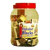 Alphabet Blocks 48 piece + Bucket by LiL Fun Time