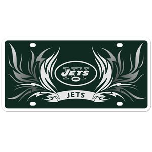 New York Jets Flame design Styrene License Plate. Officially Licensed NFL Plate For all Car / SUV / Truck.