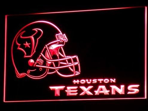B321-r Houston Texans Helmet Pub Bar Nr Neon Light Sign