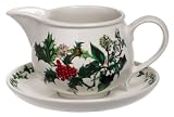 Portmeirion Holly and Ivy Gravy Boat and Stand