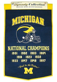 University of Michigan Felt Championship Banner