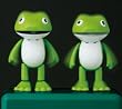 リズム時計 目覚し時計 ケロクロック アクション付 歌うカエル 8RDA41RH05