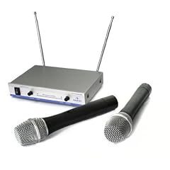 Auna FU-2-S kabellos Funkmikrofon (2x Mikrofon, bis 100m VHF)