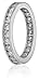 Amazon Essentials Platinum Plated Sterling Silver Round Cubic Zirconia All-Around Band Ring, (previously Amazon Collection)