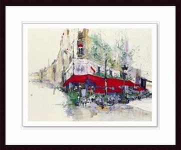 Quiet Morning Coffee, Art Poster by Marek Dooly, with Wood Frame, poster size: 20