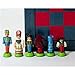 Weible Spiele 01670 - Schachfiguren handbemalt, Königshöhe 83 mm