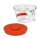 Pyrex 8-Cup Measuring Cup with Red Plastic Cover, Read from Above Graphics