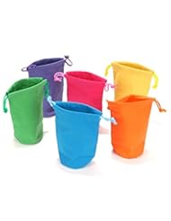 Sports: Dozen Bright Color Canvas Drawstring Bags - FE