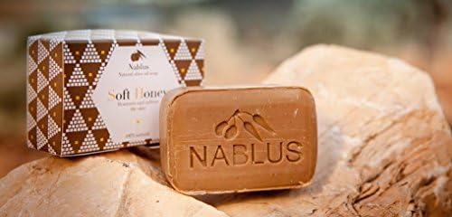 Nablus Olive Oil Soap from Palestine (100 gm/3.5 oz) Bar Soap, Soft Honey