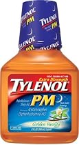 Tylenol Extra Strength PM Pain Reliever/Sleep Aid, Golden Vanilla, 8-Ounce Bottles (Pack of 3)