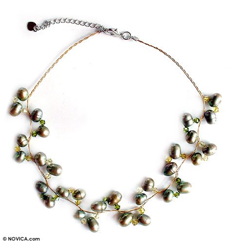 Pearl choker Green Dew 14.2 L