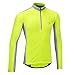 Tenn Mens Coolflo L/S Cycling Jersey - Hi-Viz Yellow/Grey - Lrg