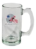New England Patriots Beer Mug: 13oz Glass Sports Tankard