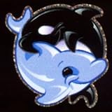 Toddler Sweatshirt : Yin Yang Dolphin Whale - Litho Glitter