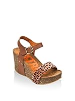 Destroy Sandalias de cuña (Marrón)