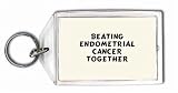 Beating Endometrial Cancer Together Keychain