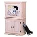 Litterbox Furniture Stained Glass Cat on Pillow : Finish Color UNFINISHED
