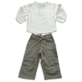 Mish - Boys Long Sleeve Pant Set, Putty, Brown