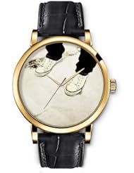 SPRAWL Aanalog Fashion Series Gold Ladies Watches of Genuine Black Leather Strap,Unique Wrist Watch for Women Girls Designed with White canvas shoes