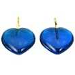 Blue Heart Glass Bead Pendants Beading 21mm Approx 2